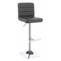 Coaster Furniture 120696 Upholstered Adjustable Bar Stools Grey and Chrome (Set of 2)